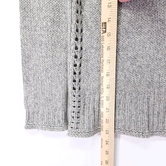 Inhabit 100% Cashmere Sweater Size Small Women’s Gray Knit Pullover - Picture 5 of 10
